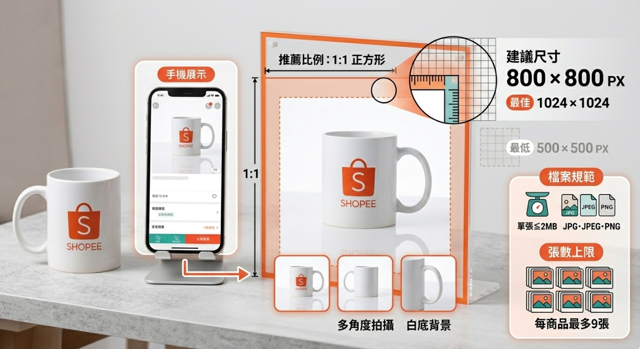 蝦皮商品主圖（上架圖）尺寸規範