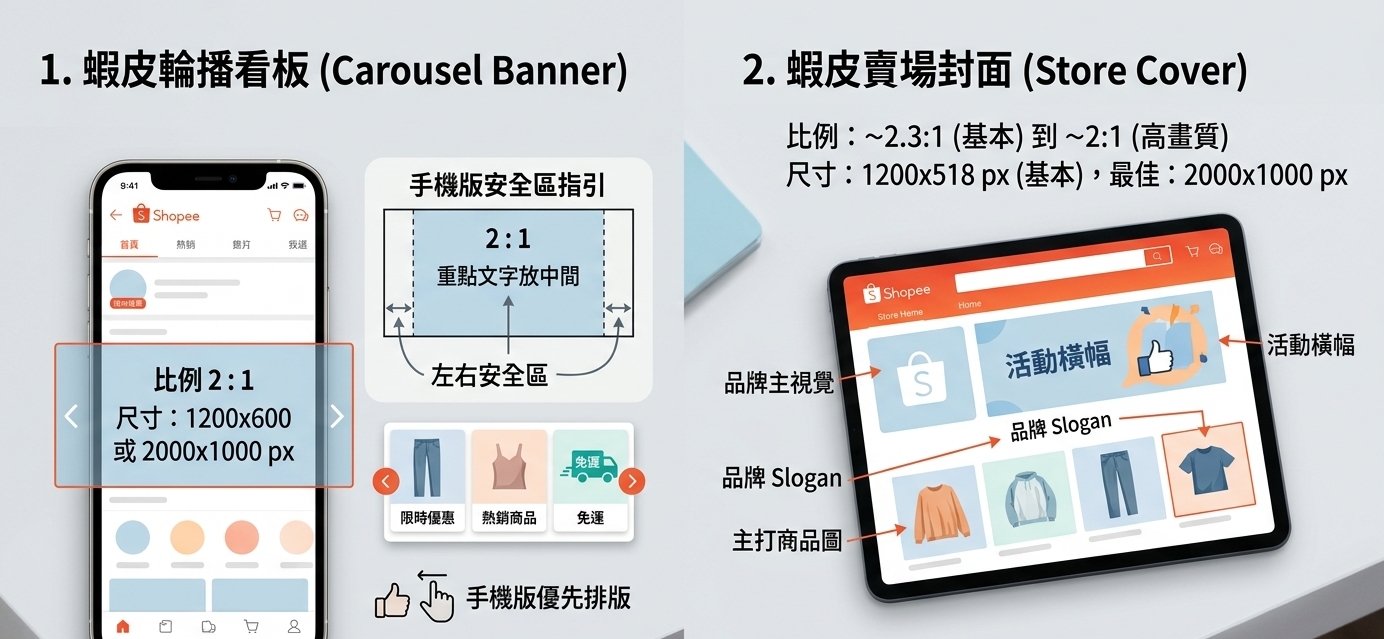  蝦皮輪播看板尺寸