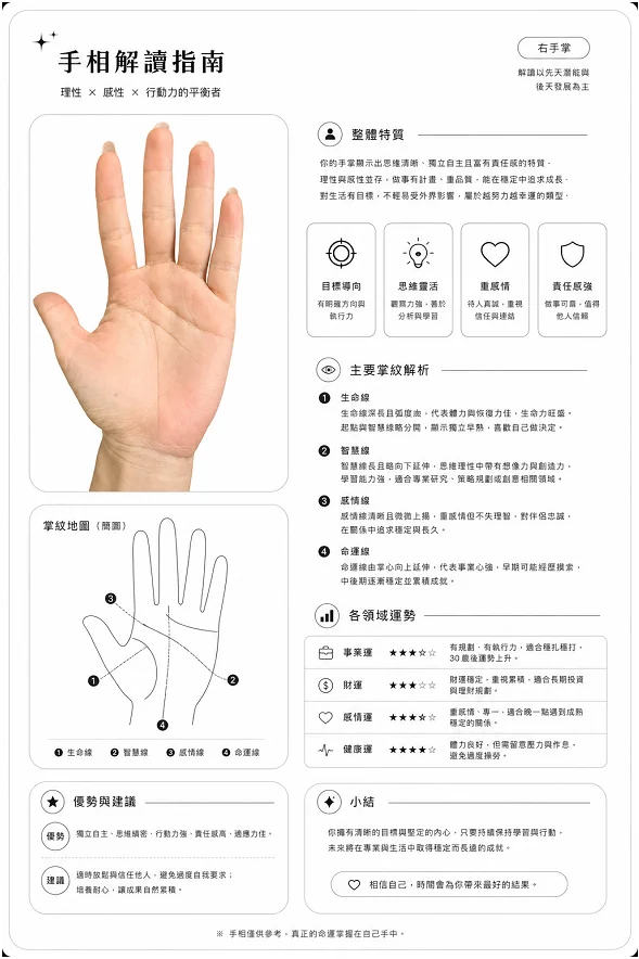 ChatGPT Image2 看手相 AI 分析結果示意圖