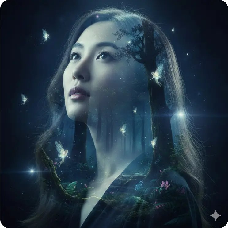 月光仙境森林人像