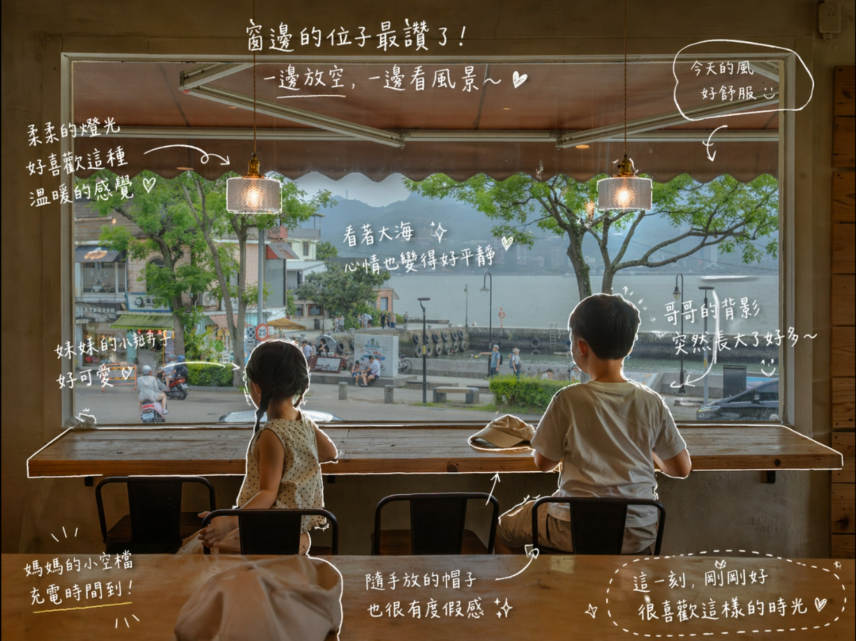 ChatGPT 手繪風註解圖 旅遊景點場景
