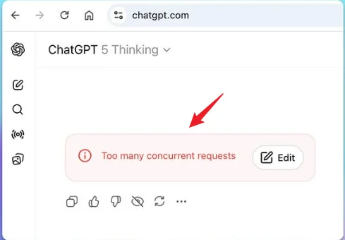 chatgpt too many concurrent requests