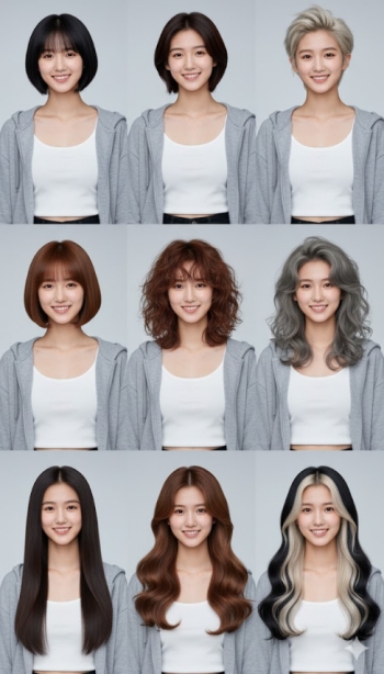 Gemini 髮型指令九宮格