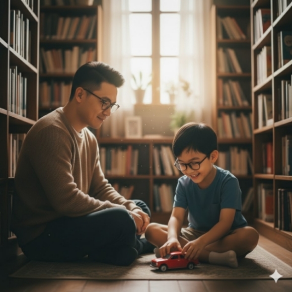 成長紀念的跟小時候的自己合照