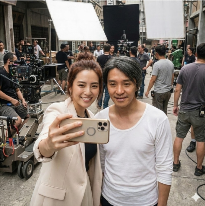 ai viral female celebritys selfie image