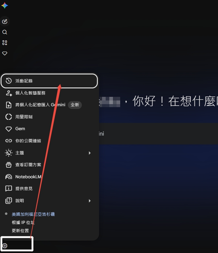 Gemini 對話消失查看活動記錄