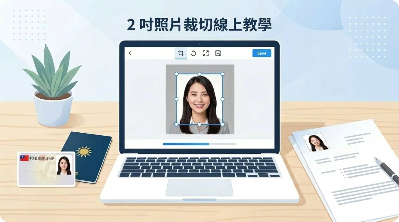 2吋照片裁切線上工具完整示範圖