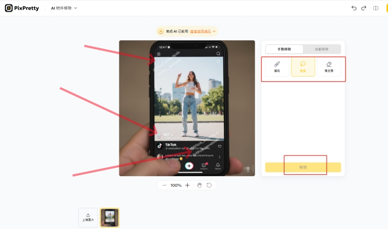 將 TikTok 影片上傳至 PixPretty