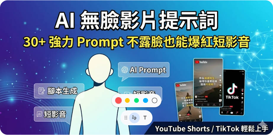 AI 無臉影片提示詞 封面圖