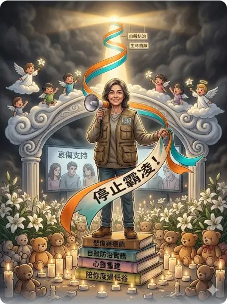 悲傷輔導師職業漫畫頭像－ChatGPT生成職業漫畫形象ai繪圖