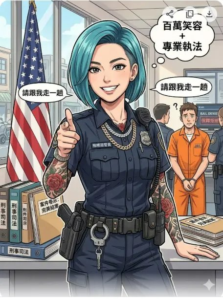 假釋官職業漫畫頭像－ChatGPT生成職業漫畫形象ai繪圖