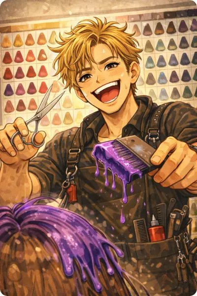 髮型設計師職業漫畫頭像－ChatGPT生成職業漫畫形象